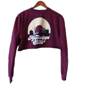 Mississippi State cropped top sweatshirt womens size small